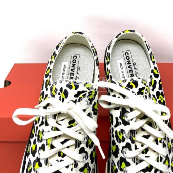 💖MEGA SALE💖Converse CHUCK 70 OX EGRET Black Leopard Print Low Men's 164410C - Picture 6 of 11